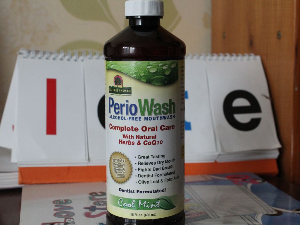 아이허브 구강청결제-Nature's Answer, PerioWash Alcohol-Free Mouthwash, Cool Mint, 16 fl oz (480 ml)
